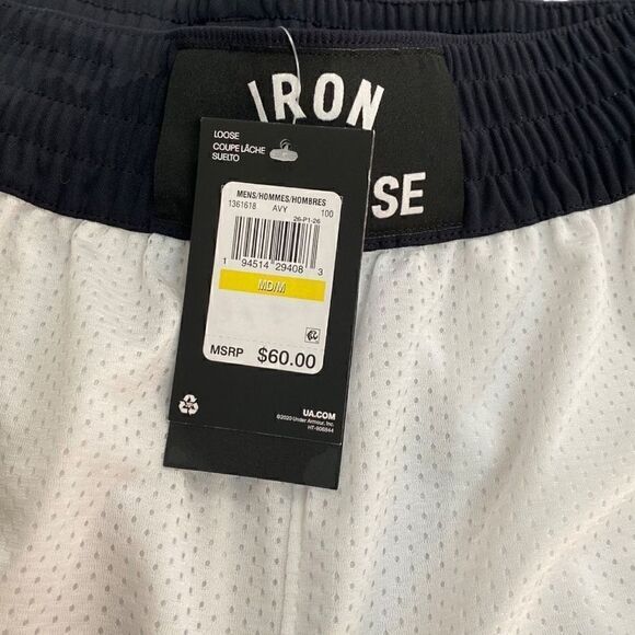 Under Armour UA Project Rock Iron Paradise Mesh Shorts White 1361618-100 size M - Picture 7 of 7